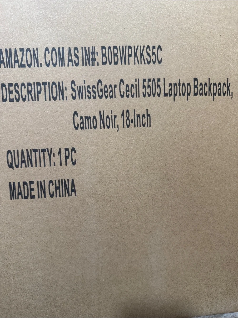 SWISSGEAR Cecil Laptop Backpack 27.3L, Fits 16-Inch Laptops, Black